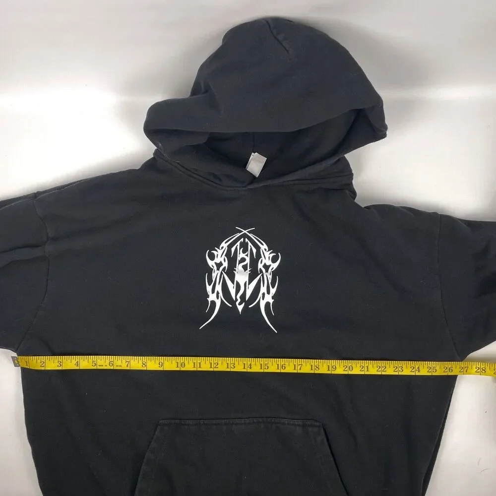 Dragonborn Hoodie Gothic Dragon Graphic Black Heavyweight Lane Seven Men's 2XL - Picture 5 of 11